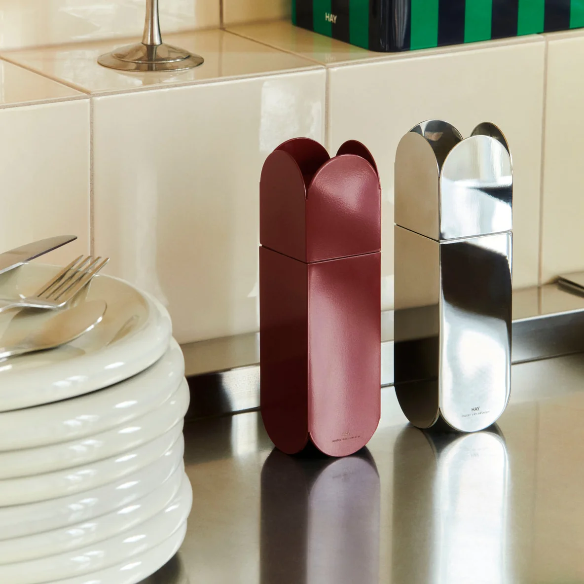 HAY Arcs Salt & Pepper Grinder, Mirror - Image 2