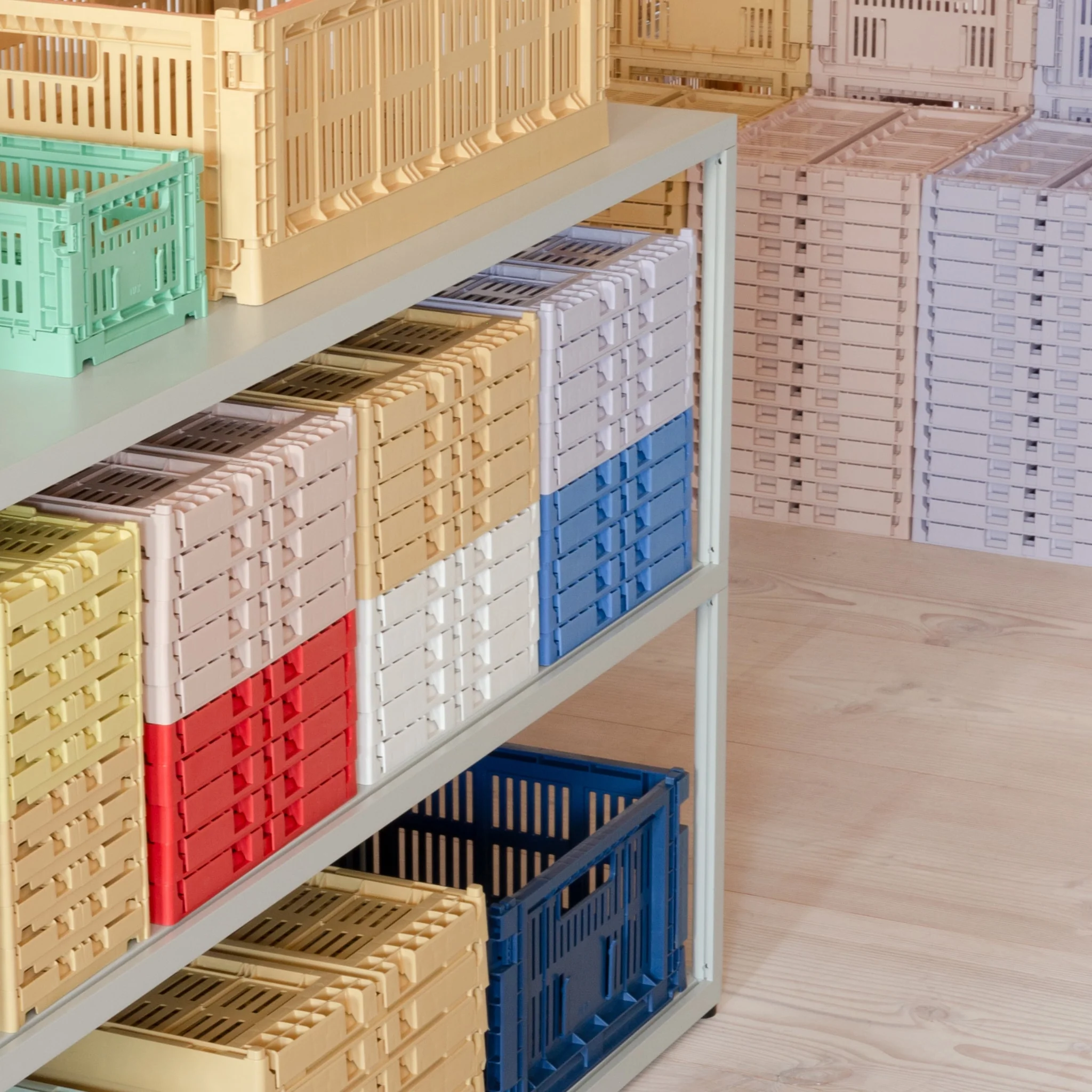 HAY Colour Storage Crate V2, Small, Ocean Green - Image 2