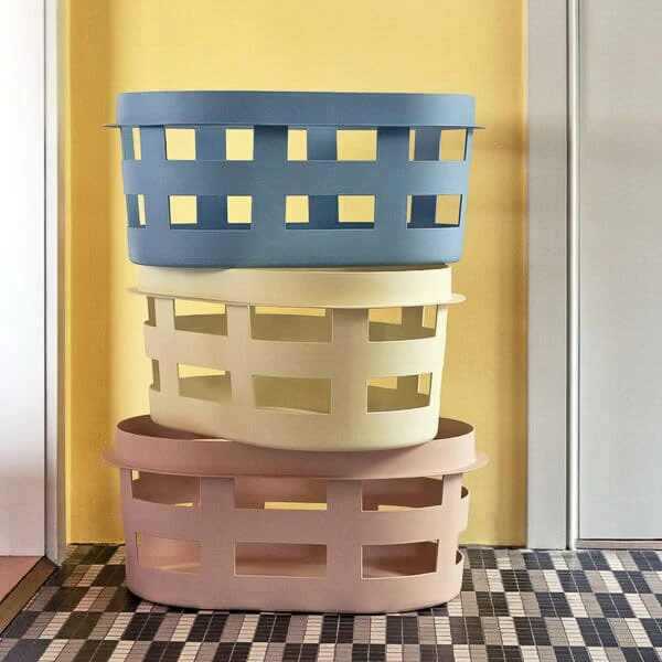 HAY Washing Laundry Basket, Soft Blue - Image 5