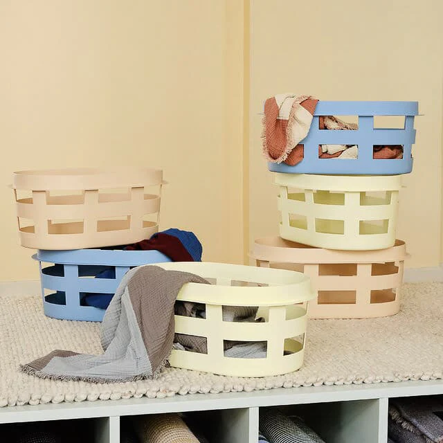 HAY Washing Laundry Basket, Soft Yellow - Image 4