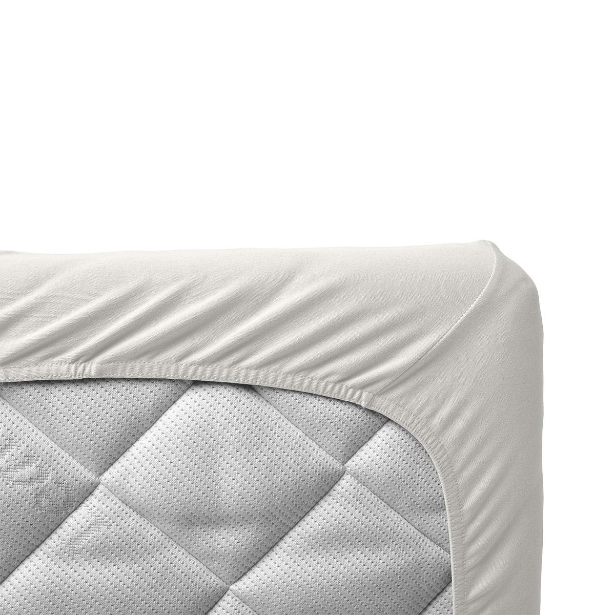 LEANDER Organic Cot Fitted Sheet, Snow (2 Pack) - Image 4