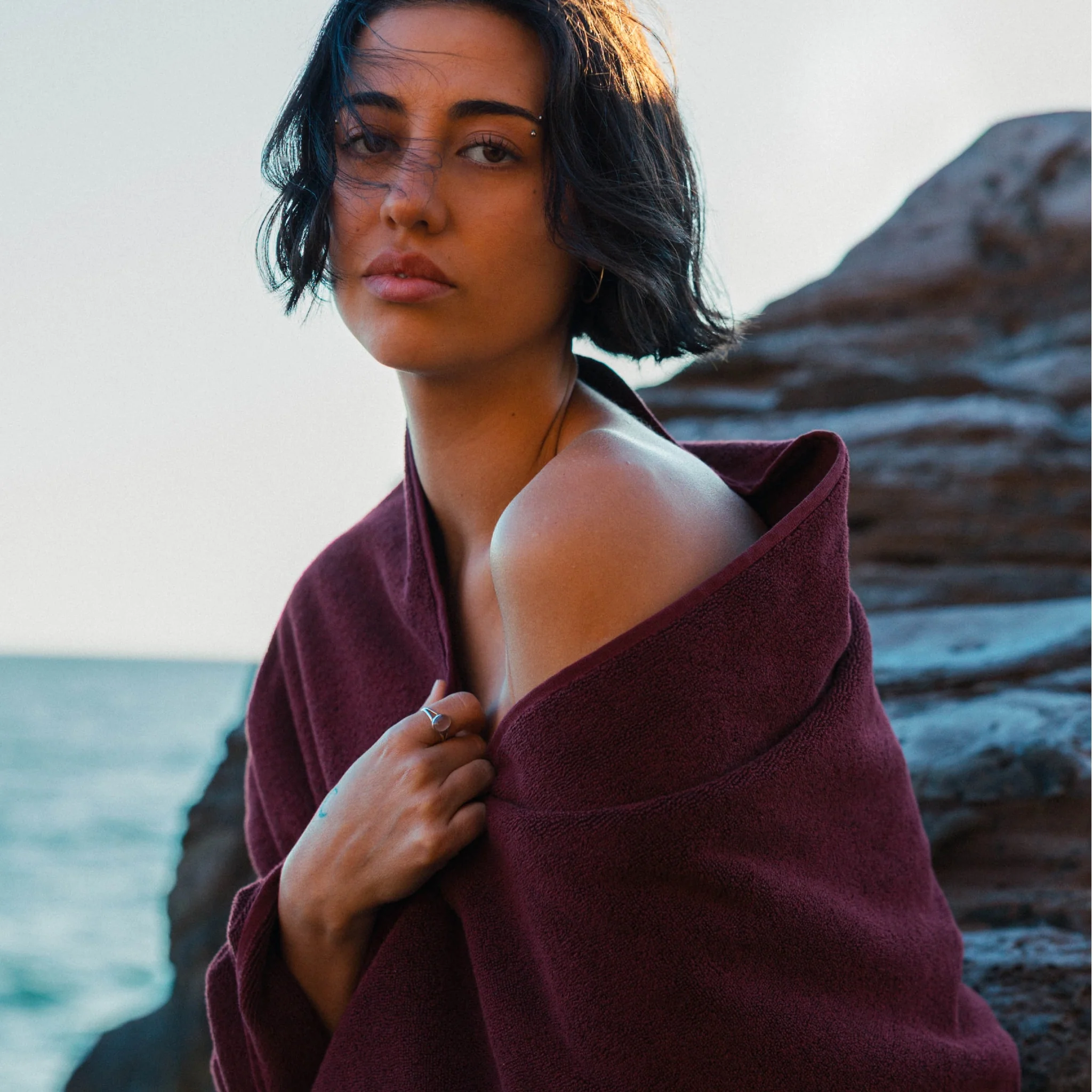 LOST TOWELS Bath Towel, 70x140cm, Mulberry - Image 9