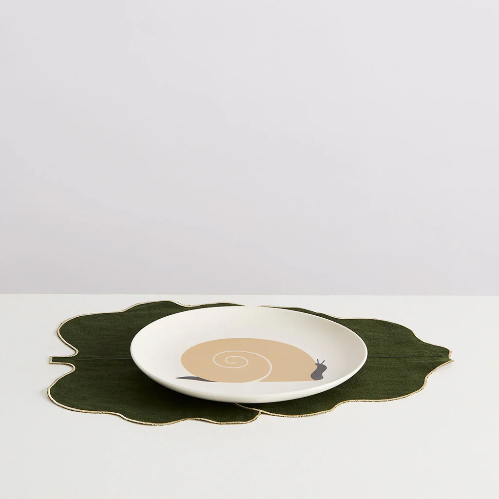 MAISON BALZAC Fig Leaf Placemats, Olive/Ivory (Set of 2) - Image 2