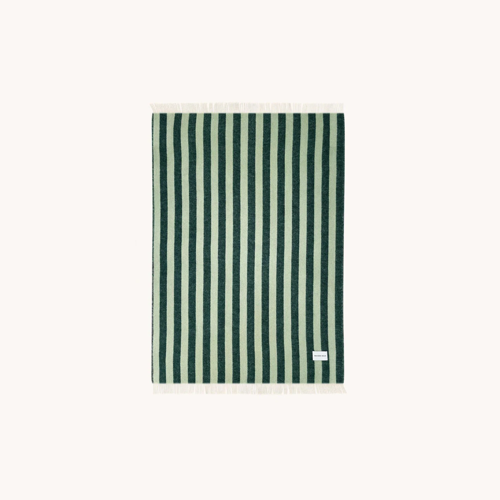 MAISON DEUX Candy Wrap Blanket, 130x200cm, Green/Sage - Image 2