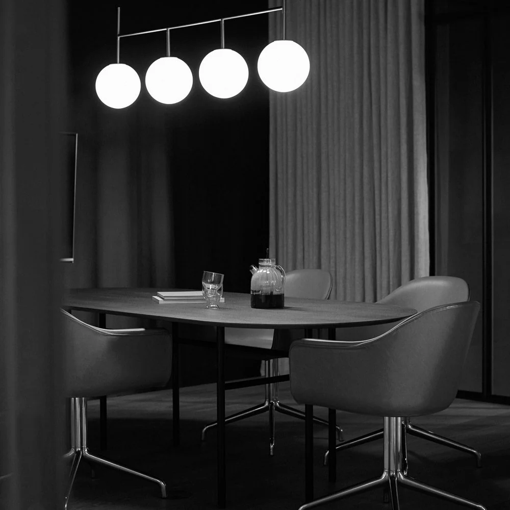 PRE-ORDER ¦ AUDO CPH Snaregade Dining Table, Oval, Black Steel/Charcoal Linoleum - Image 4