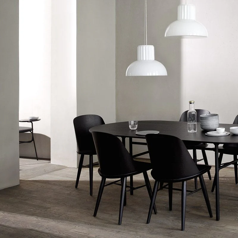 PRE-ORDER ¦ AUDO CPH Snaregade Dining Table, Oval, Black Steel/Charcoal Linoleum - Image 7