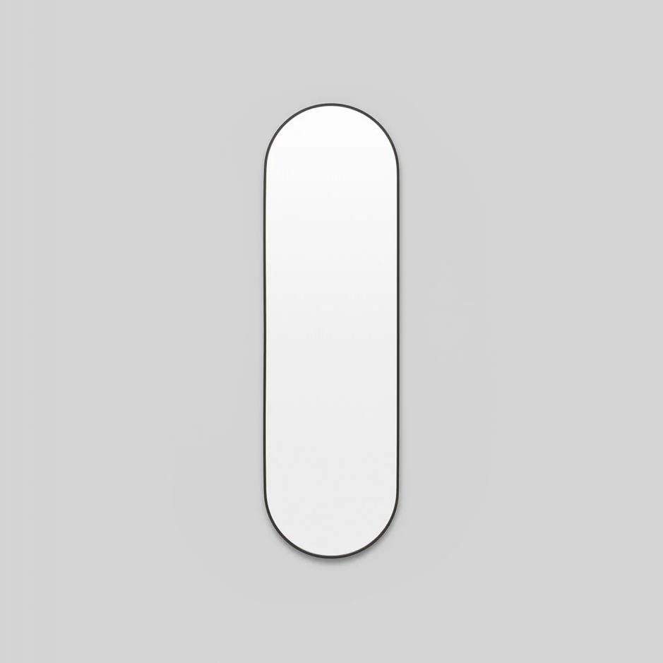 MIDDLE OF NOWHERE Simplicity Oval Mirror, Black, 40x135cm