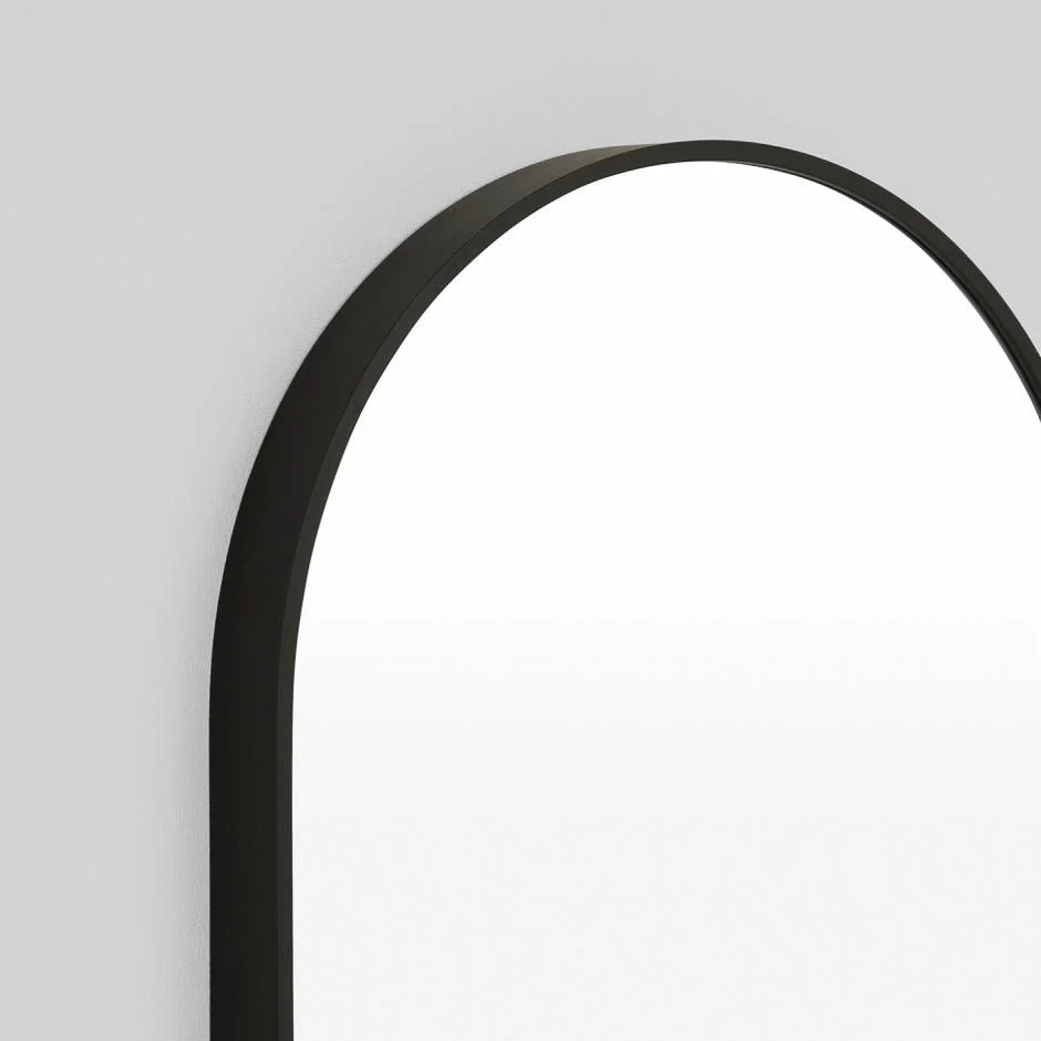 MIDDLE OF NOWHERE Simplicity Oval Mirror, Black, 40x135cm - Image 4