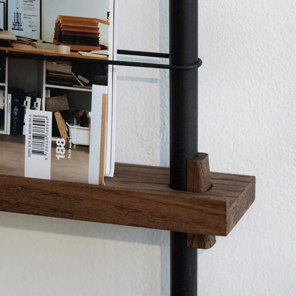 PRE-ORDER │ MOEBE Magazine Shelving, MS.65.1, Smoked Oak/Black - Image 4