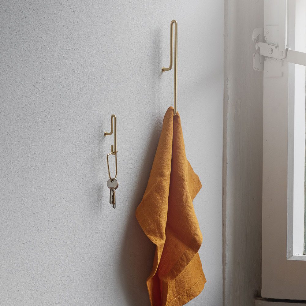 MOEBE Wall Hook Matt Gold, Small (Set of 2) - Image 3
