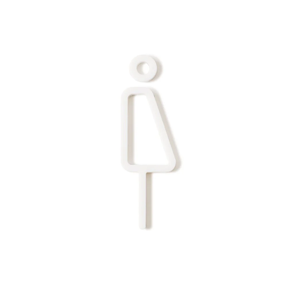 MOHEIM Gender Neutral Restroom Sign, White