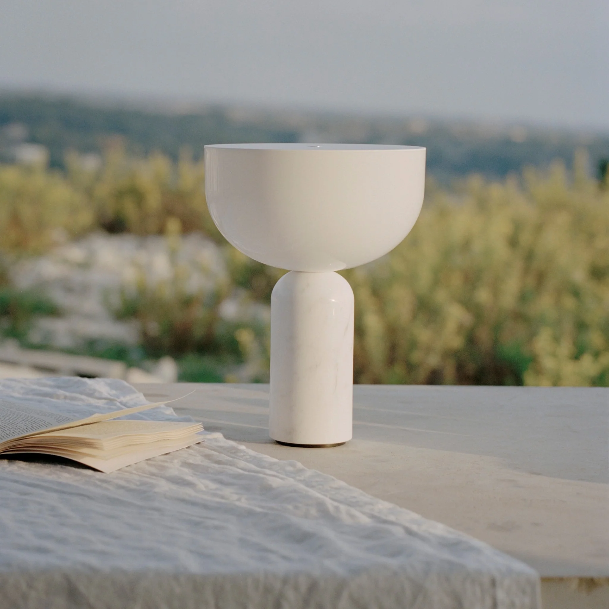 NEW WORKS Kizu Portable Table Lamp, White Marble - Image 6