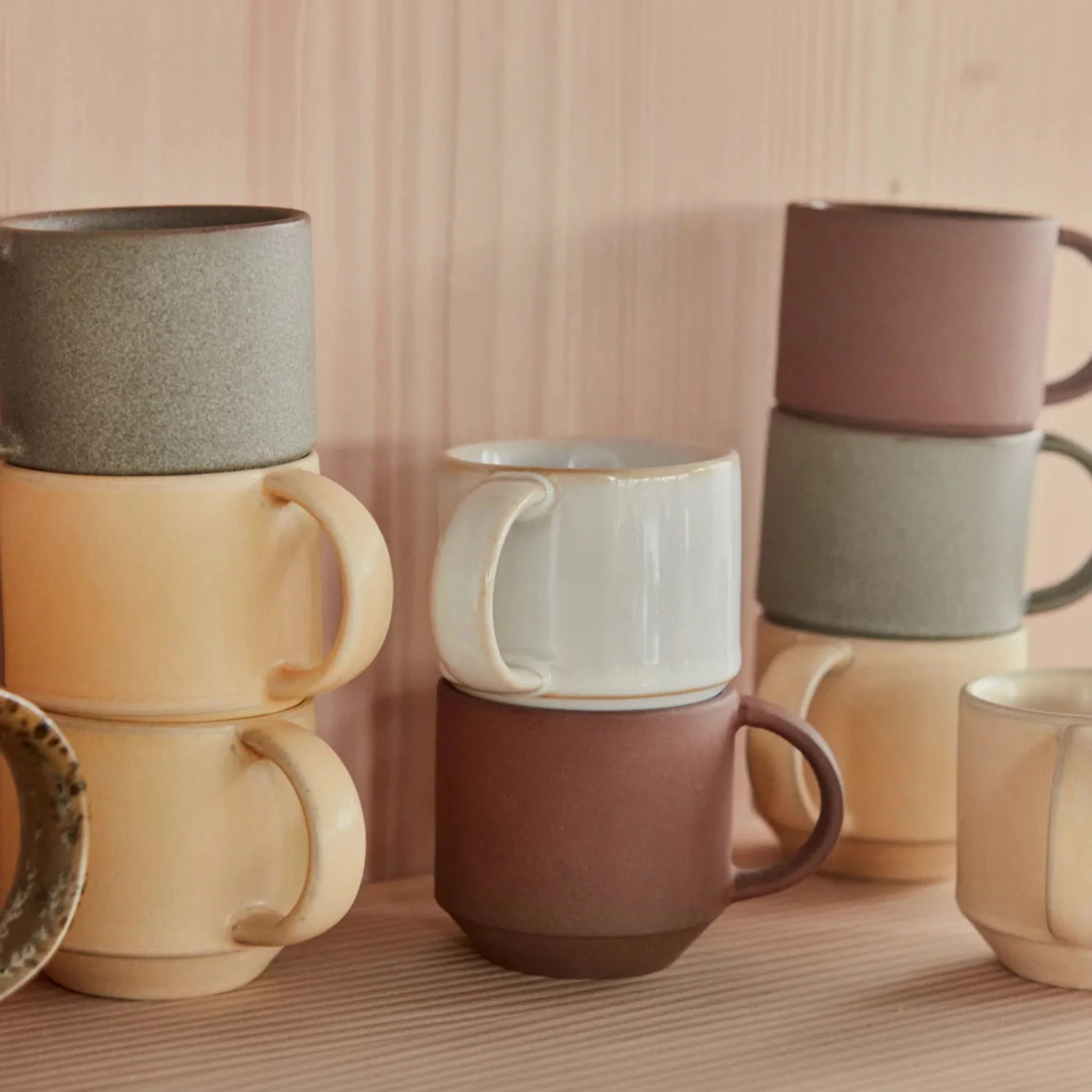 OYOY Yuka Ceramic Cup, Brown (Set of 2) - Image 2