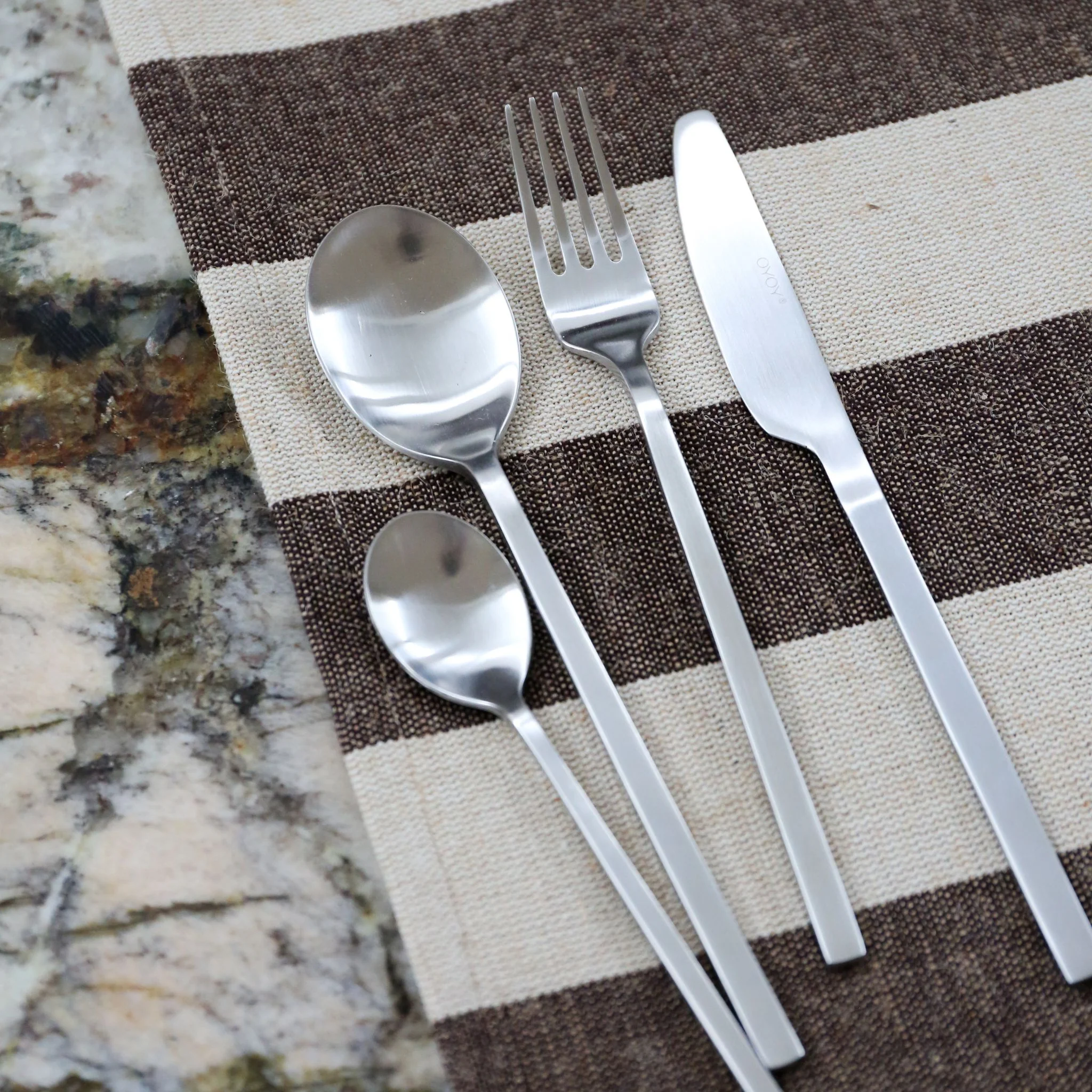 OYOY Yuka Spoon, Steel (Set of 4) - Image 3