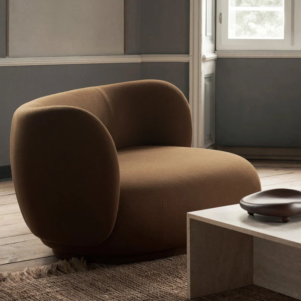 PRE-ORDER │ FERM LIVING Rico Curve Chaise Right, Tonus, Sugar Kelp