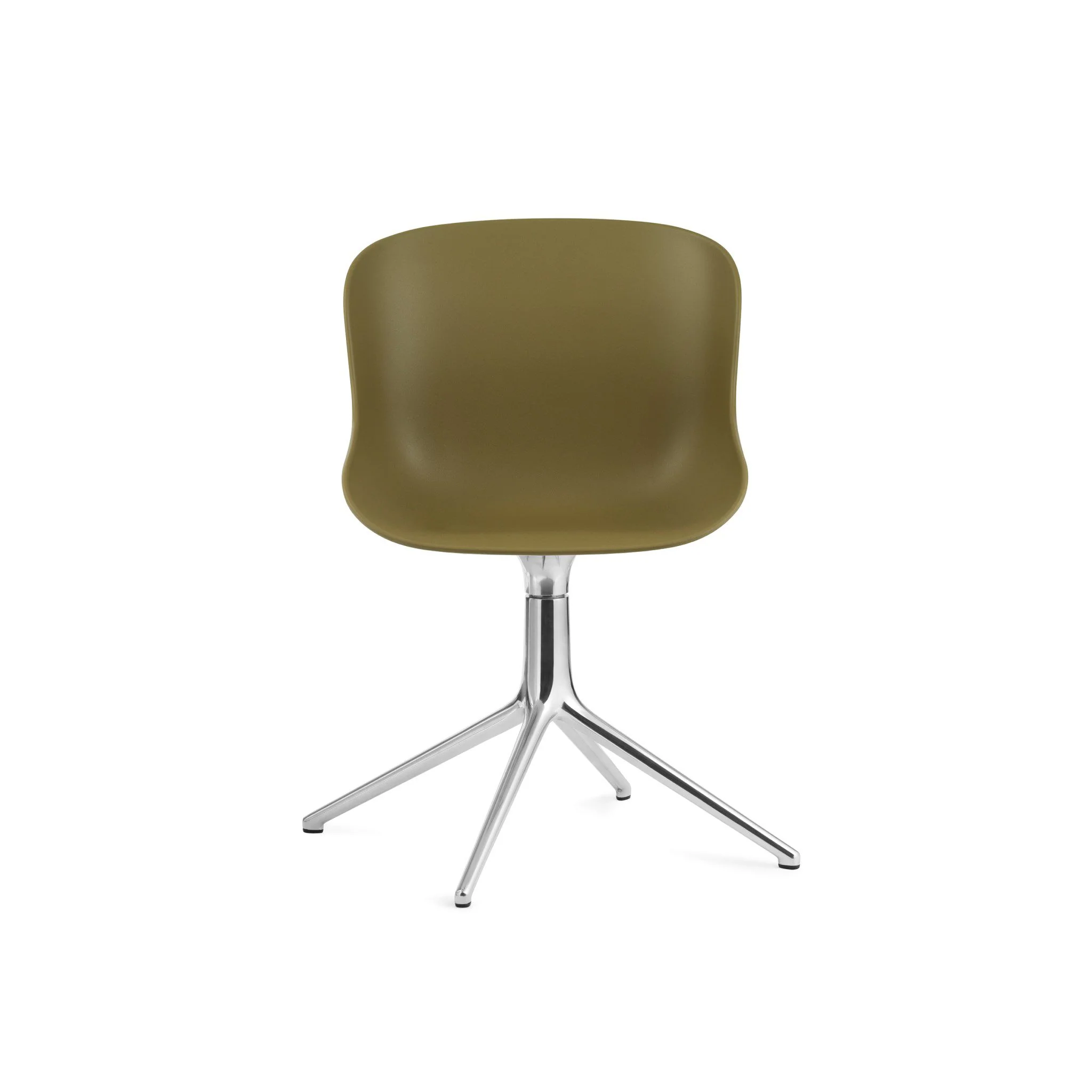 PRE-ORDER │ NORMANN CPH Hyg Swivel Chair, 4 Legs, Aluminium/Olive