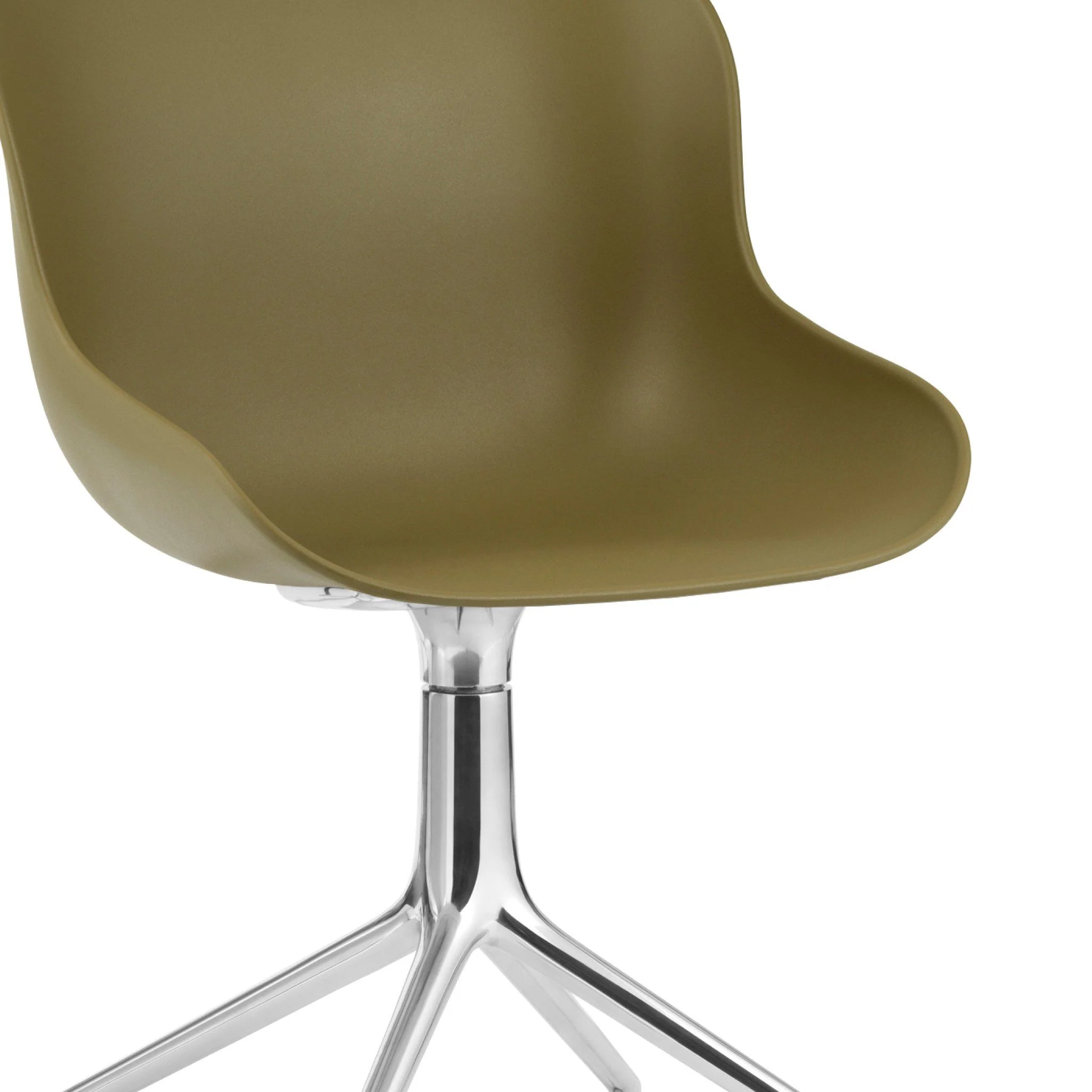 PRE-ORDER │ NORMANN CPH Hyg Swivel Chair, 4 Legs, Aluminium/Olive - Image 4