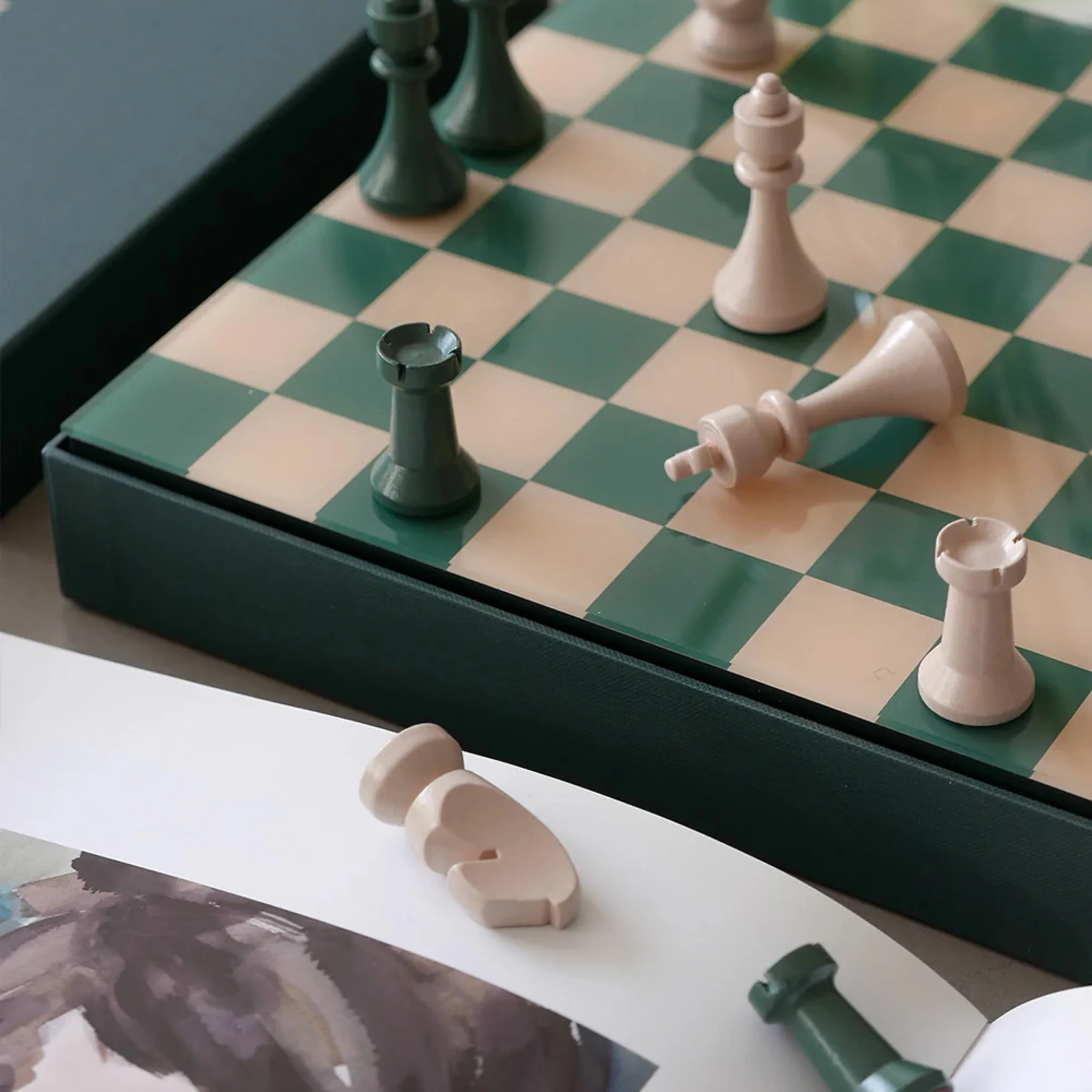 PRINTWORKS Classic Board Games Chess, Green - Image 6