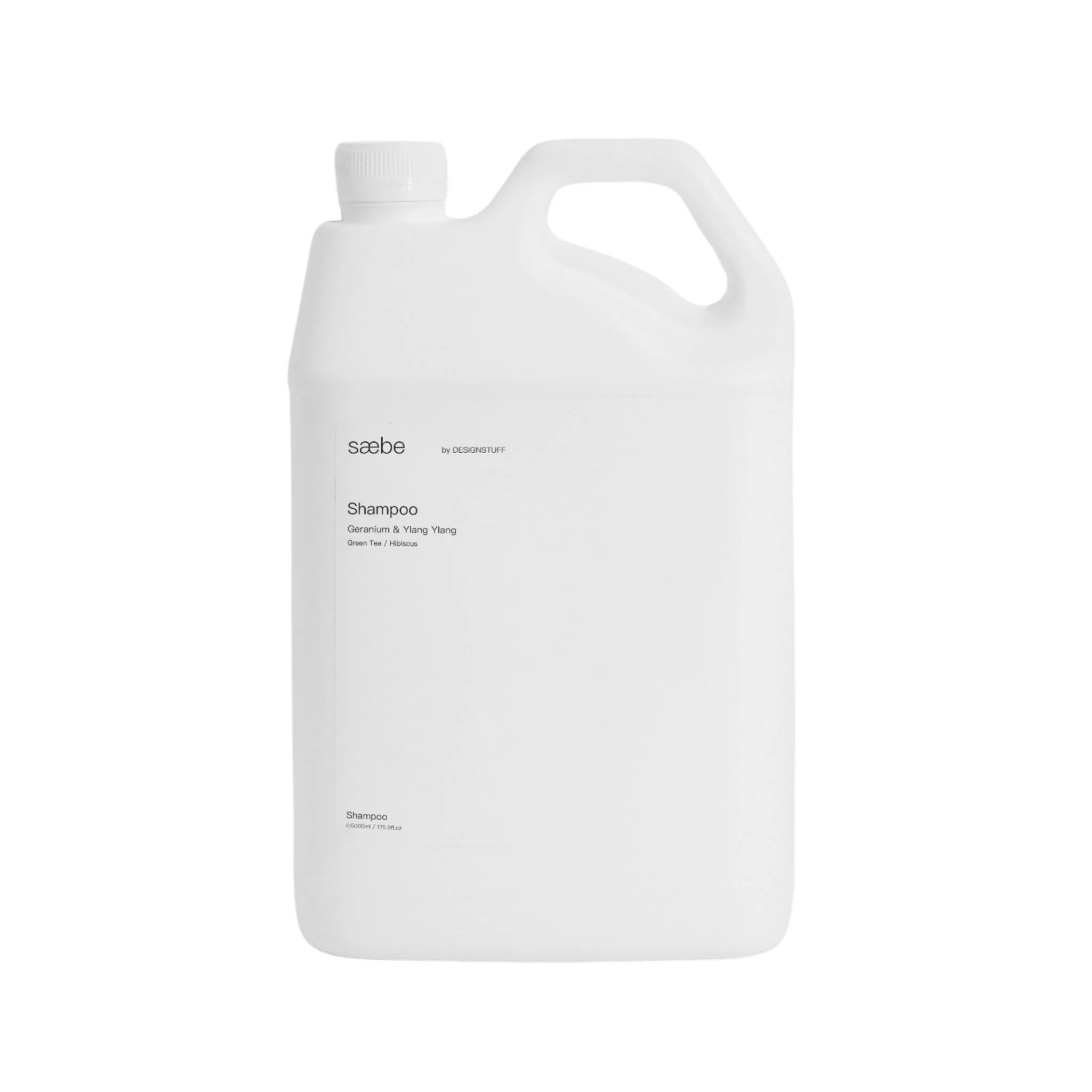 DESIGNSTUFF Saebe Shampoo Refill, Geranium & Ylang Ylang, 5L - Image 2