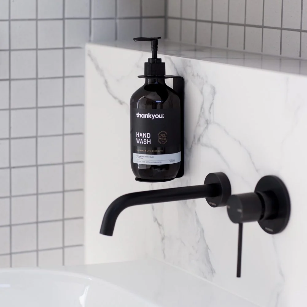 DESIGNSTUFF Single Soap Dispenser Holder, Black - Image 5