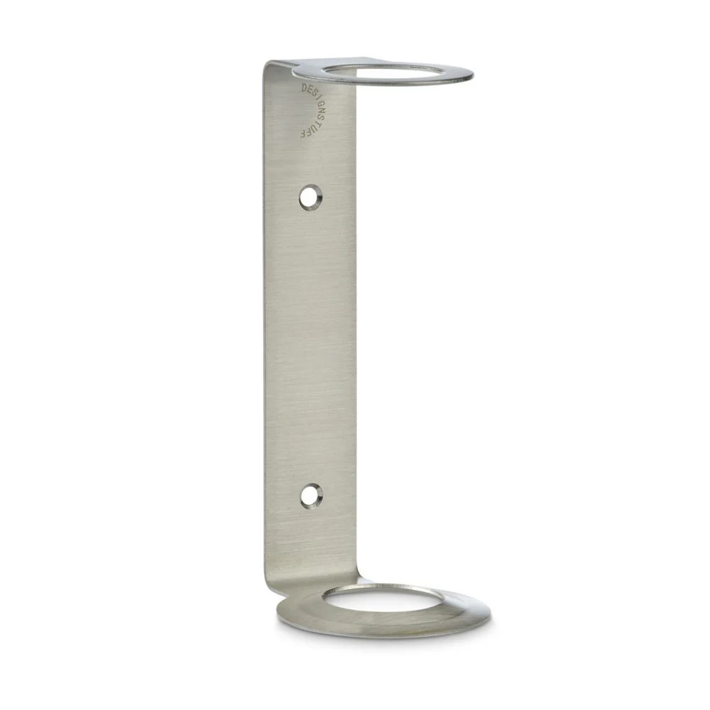 DESIGNSTUFF Single Soap Dispenser Holder, Brushed Steel - Image 2