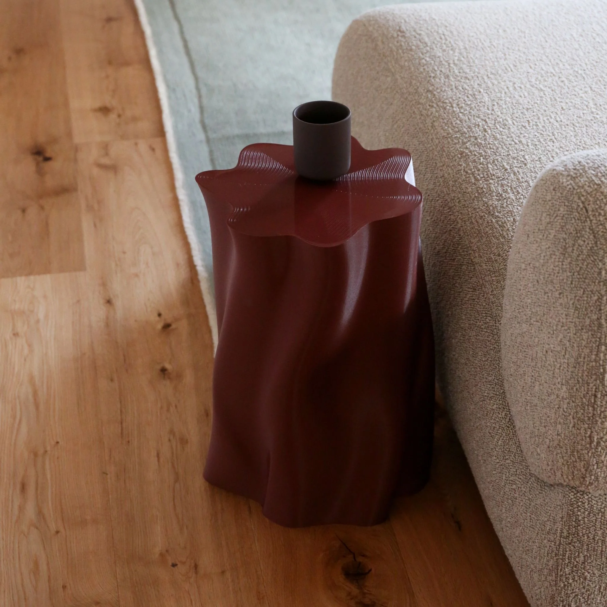 SPECIAL STUDIO Lulu Stool, Medium, H45cm, Burgundy Matte - Image 2