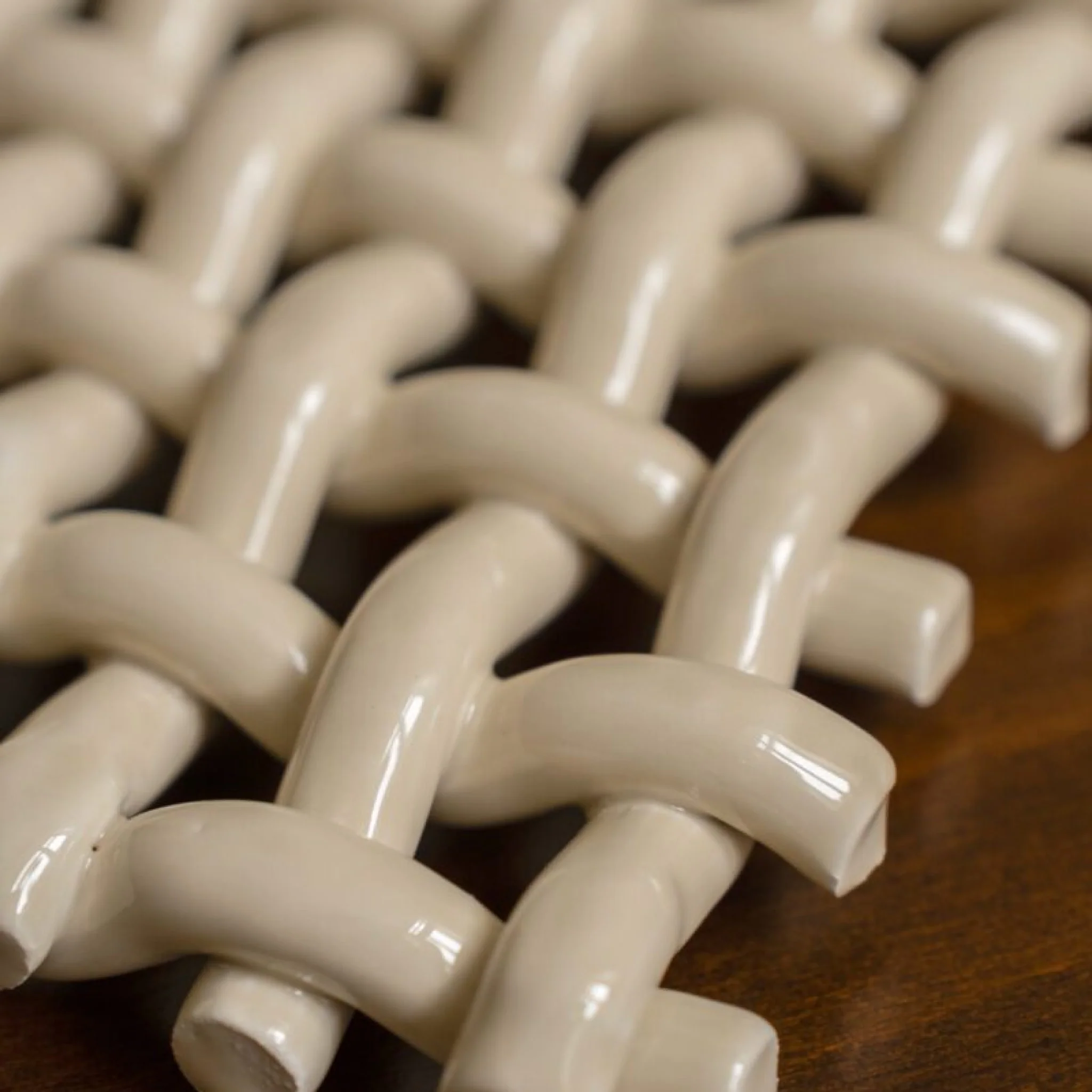 THE POSTER CLUB Interlace #01 Wall Object, 22x15cm, Cream - Image 3