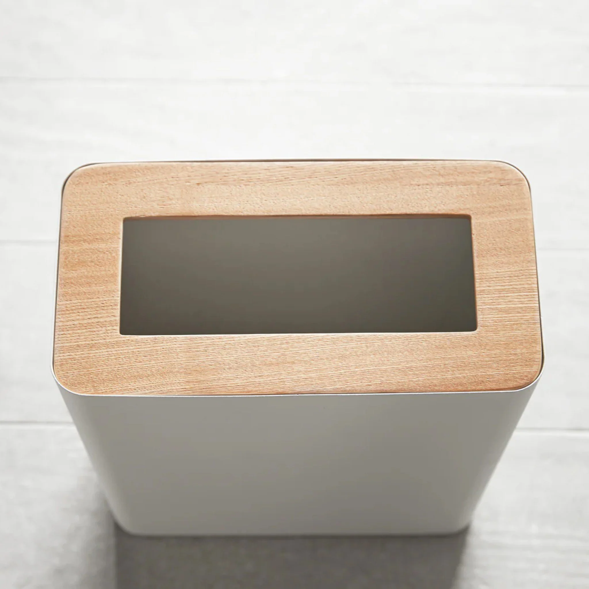 YAMAZAKI Rin Rubbish Bin/Paper Bin White Square - Image 6