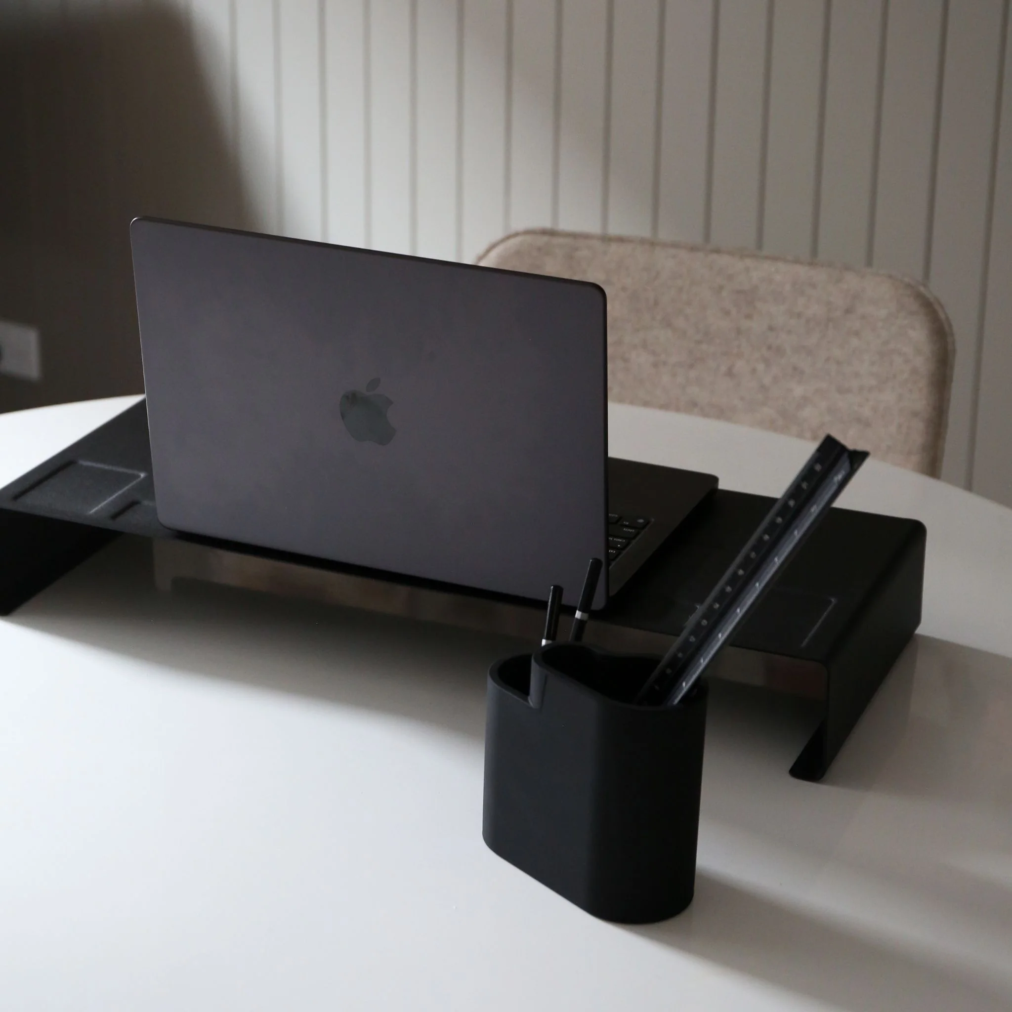 YAMAZAKI Tower Monitor Stand, Black - Image 4