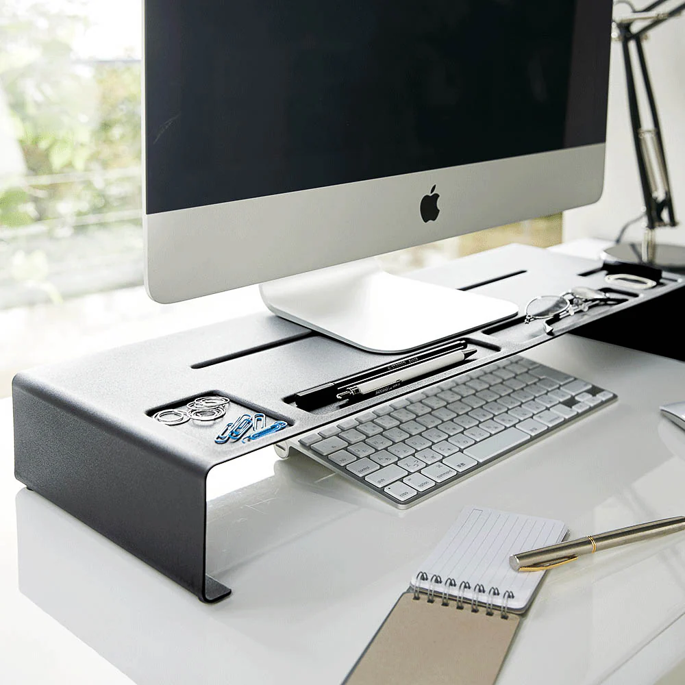 YAMAZAKI Tower Monitor Stand, Black - Image 6