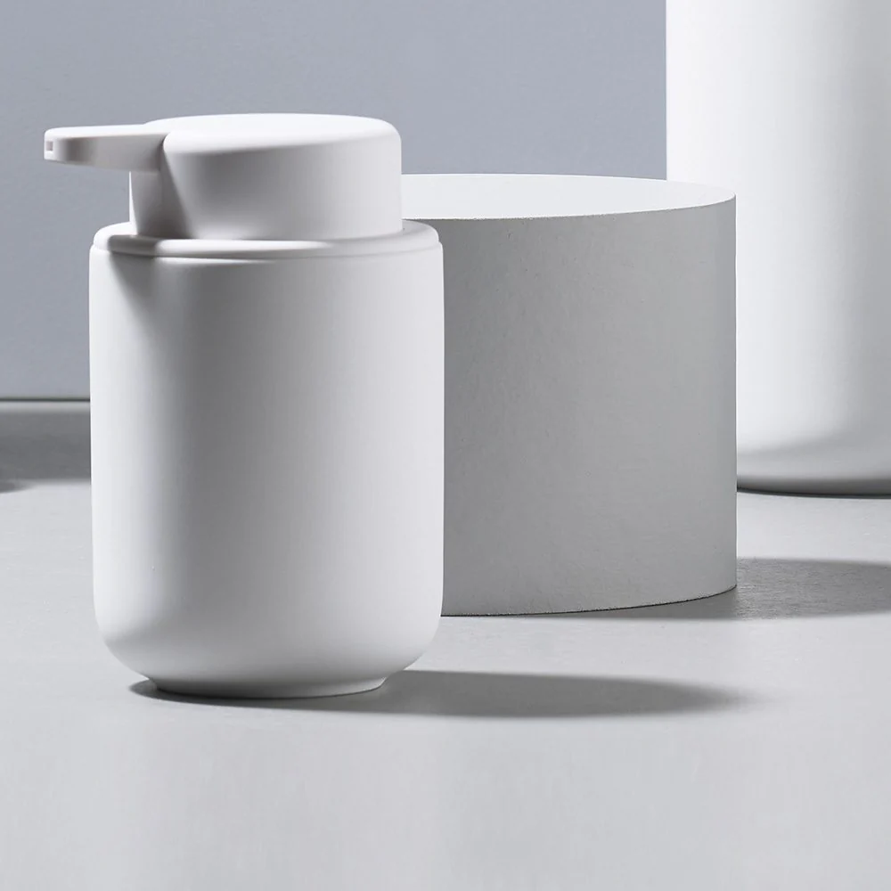 ZONE DENMARK Ume Soap Dispenser 250ml, H12.8cm, Soft Grey - Image 10